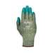 HyFlex® Powder Free Knitted Palm Coated Green/Grey Foam Nitrile Gloves, Medium, 9.5" Long, 12-Pair per Bag
